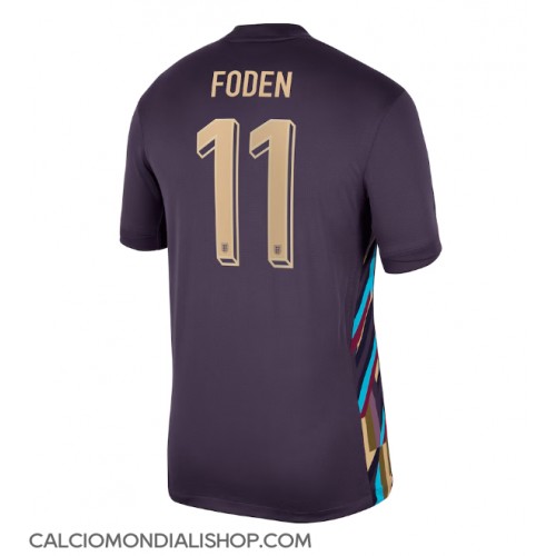 Maglie da calcio Inghilterra Phil Foden #11 Seconda Maglia Europei 2024 Manica Corta